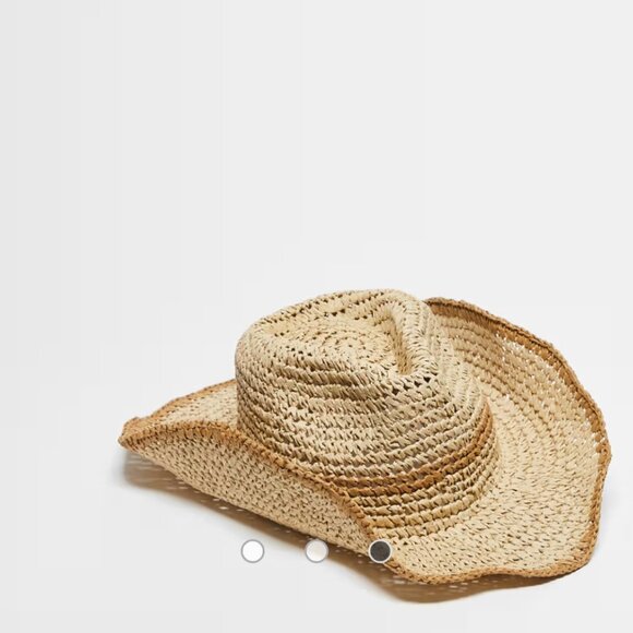 New Asos Straw Cowboy Hat - Picture 3 of 3